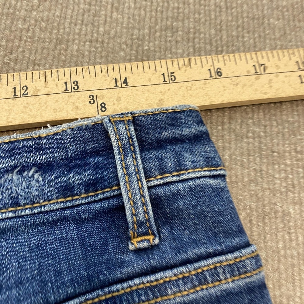 Lovervet Vervet Straight Jeans Womens 31/13 Blue Med Wash Mid Rise Distressed - Picture 7 of 12